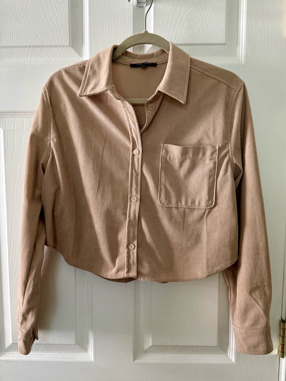 Cropped Corduroy Top
